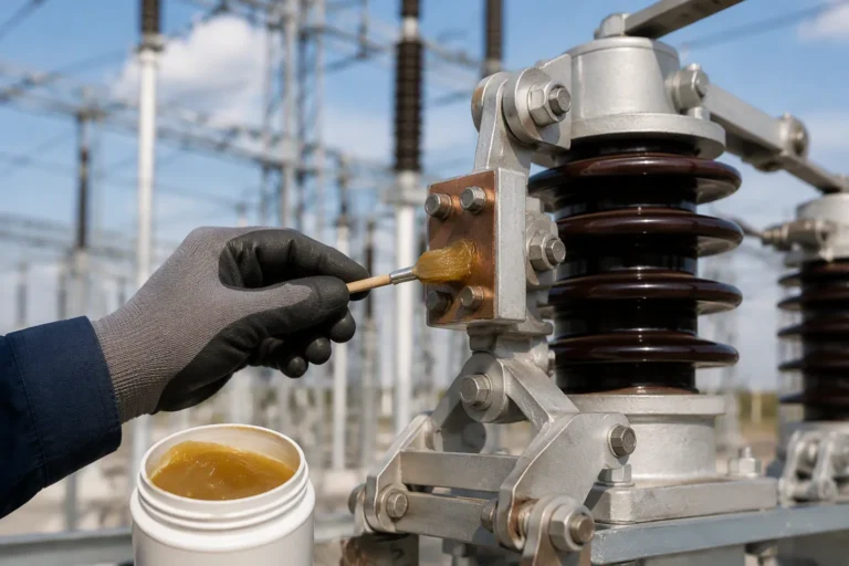 What is grease for high-voltage disconnector contacts and why is it important?