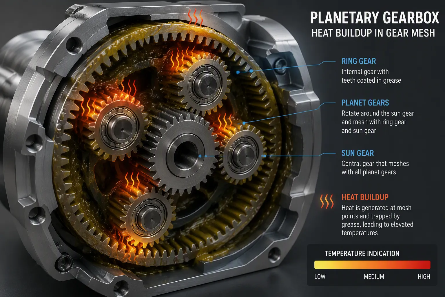 Thermal Limits: When Grease for Heavy-duty Planetary Gearbox Works